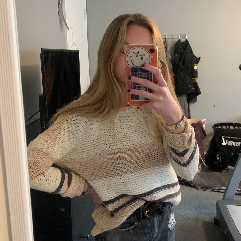 American Eagle striped sweater